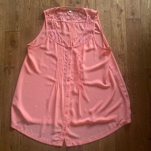 Skies are Blue salmon colored blouse